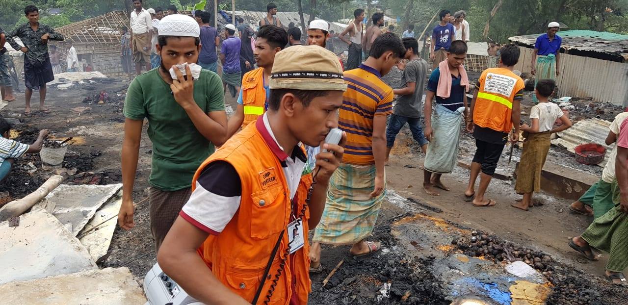 Massive Fire Reduced Hundreds of Shelters to Ashes Injuring at least 2 refugees in the world’s largest refugee camp of Bangladesh.